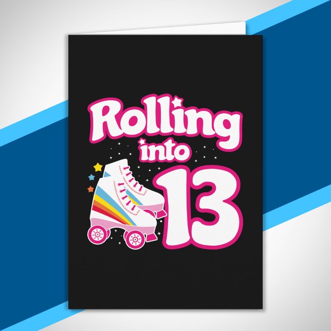 Kids Skate Party - 13th Birthday - Roller Skating Card (Creator Uploaded)