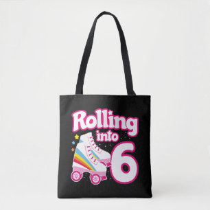 Kids Skate Party - 6th Birthday - Roller Skating Tote Bag