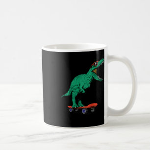 Kids Skater Skateboarding T-rex Dinosaur Ck To Sch Coffee Mug