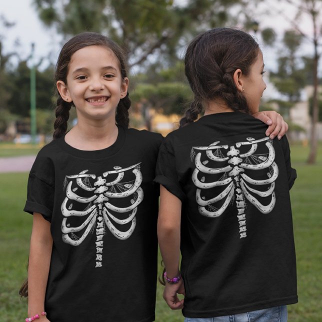 Kids Skeleton Halloween (Front and Back) T Shirt (Creator Uploaded)