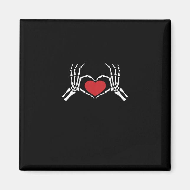 Kids Skeleton Hand Heart Valentines Day Cool Class Magnet (Front)