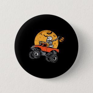Kids Skeleton Monster Truck Moon Candy Toddler Boy 6 Cm Round Badge
