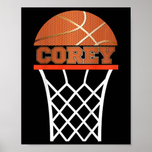 Kids Sketll Corey Custom Name Gift  Poster