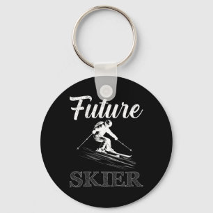 Kids Skiing Future Skier Funny Skier Soon To Be Bo Key Ring