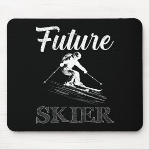 Kids Skiing Future Skier Funny Skier Soon To Be Bo Mouse Mat