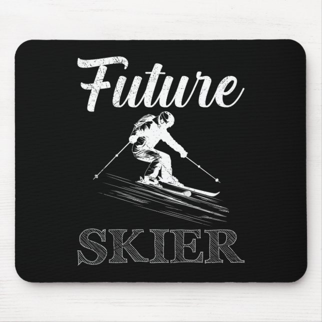 Kids Skiing Future Skier Funny Skier Soon To Be Bo Mouse Mat (Front)