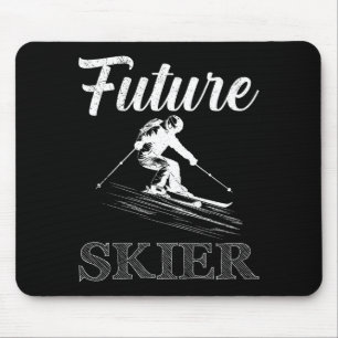 Kids skiing future skier funny skier soon to be mouse mat