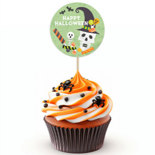 Kids Skull Happy Halloween Sticker Favour
