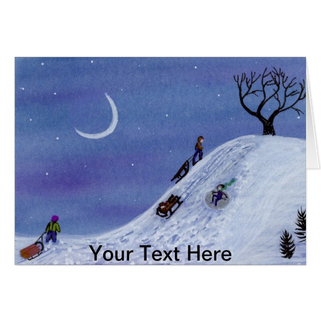 Kids Sledding (Front Horizontal)