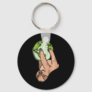 Kids Sloth Hanging Earth Day Environmental Animal Key Ring