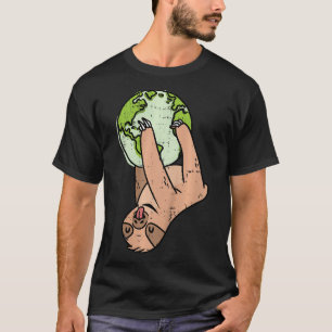 Kids Sloth Hanging Earth Day Environmental Animal  T-Shirt