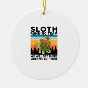 Kids Sloth T-Shirt Ceramic Tree Decoration