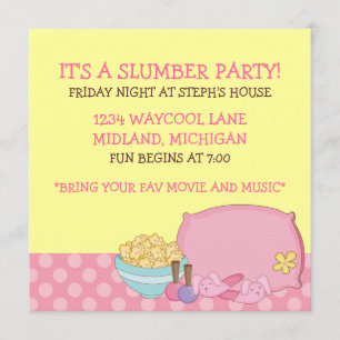 Kids Slumber Party Invitations