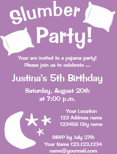 pajama party invitations announcements zazzle uk