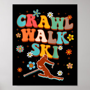 Kids Snow Skiing Lover Winter Sport Poster
