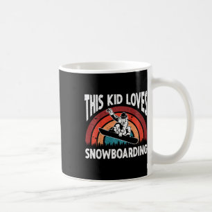 Kids Snowboarding Art Snowboard Winter Cool Snowbo Coffee Mug