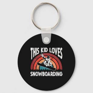 Kids Snowboarding Art Snowboard Winter Cool Snowbo Key Ring
