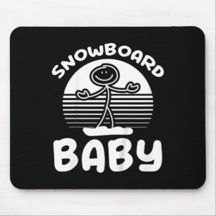 Kids Snowboarding Ba Mouse Mat