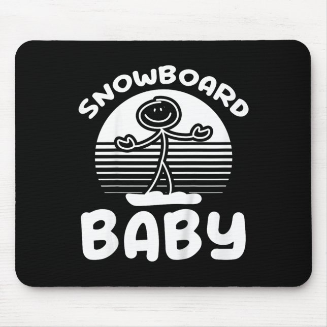 Kids Snowboarding Ba  Mouse Mat (Front)