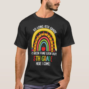 Kids So Long 4th Grade 5th Grade Here I Come Rain T-Shirt
