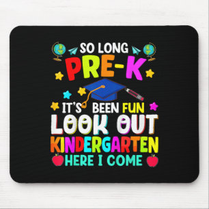 Kids So Long Pre-k Graduation Kindergarten Here I  Mouse Mat