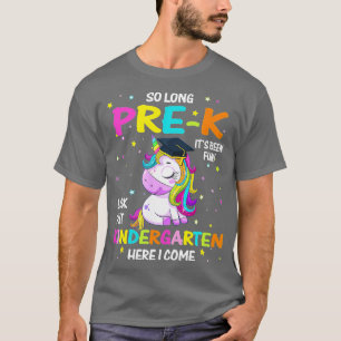 Kids So Long PreK Kindergarten Here I Come Unicorn T-Shirt