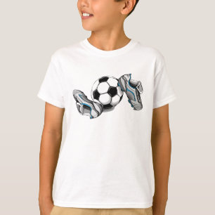 Kids Soccer Ball And Shoes T-Shirt