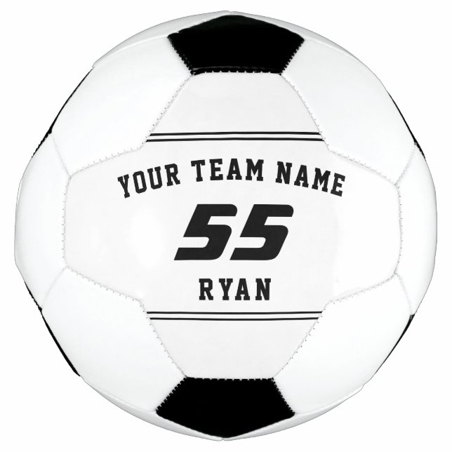 Kids Soccer Ball with Team, Name, Number (Front)
