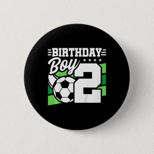 Kids Soccer Birthday Party - 2 Year Old Boy - 2nd  6 Cm Round Badge