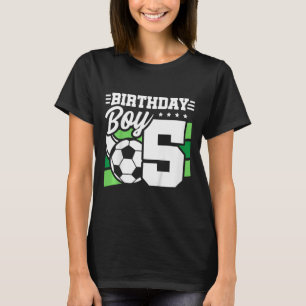Kids Soccer Birthday Party - 5 Year Old Boy - 5th T-Shirt