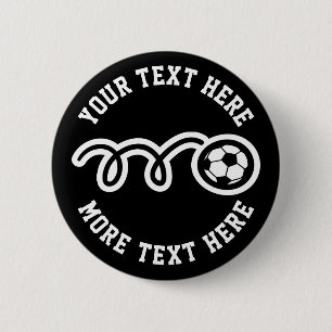 Kid's soccer Birthday party favour custom name 6 Cm Round Badge