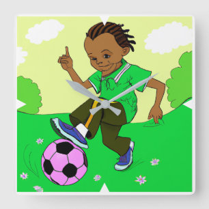 Kid's Soccer Football Clock