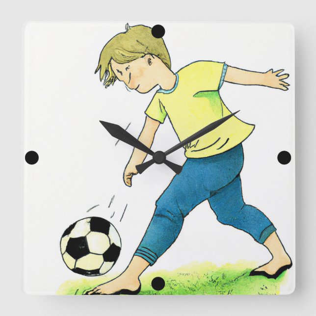 Kid's Soccer Football Clock (Front)