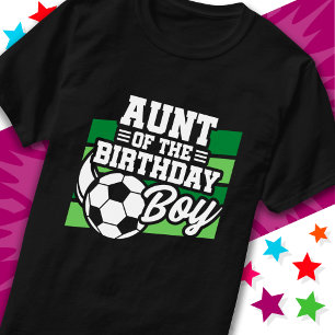 Kids Soccer Football Party Aunt of Birthday Boy T-Shirt