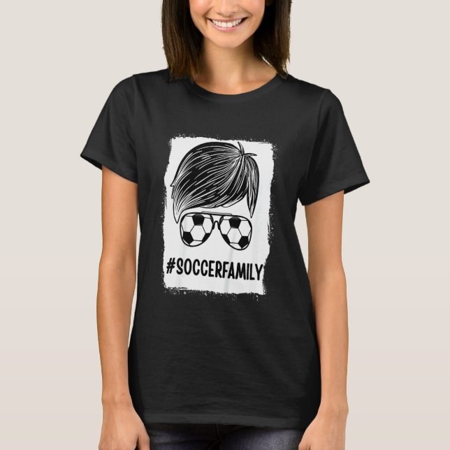 Kids  Soccerfamily Watching Sport Game Son Boy Soc T-Shirt (Front)