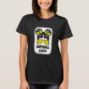 Kids Softball Little Sister For Teen Girls Catcher T-Shirt