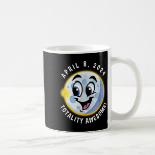Kids Solar Eclipse April 8 Smiling Coffee Mug