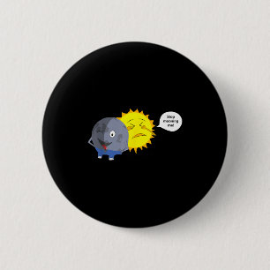 Kids Solar Eclipse Cartoon 6 Cm Round Badge