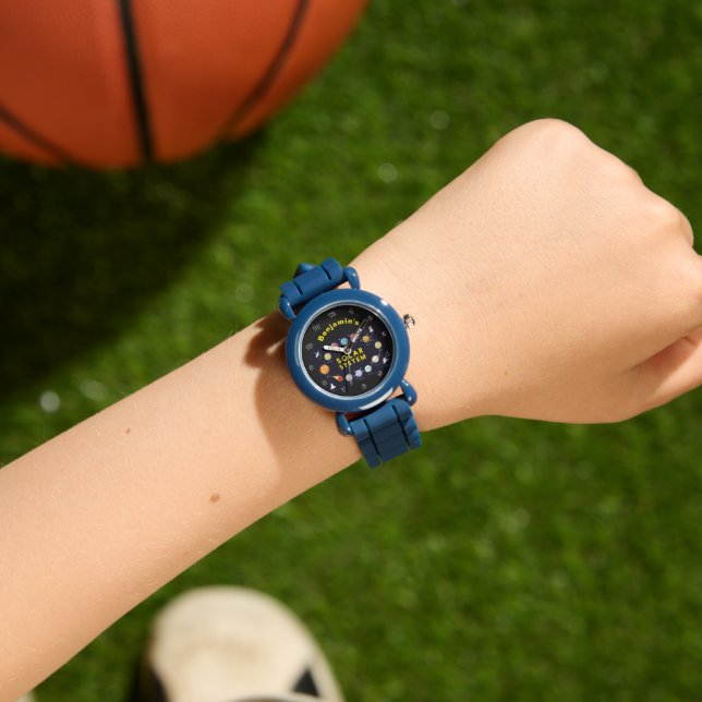 Kids Solar System Monogram Planets Astronaut Cool Watch (Wrist)