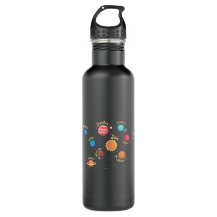 Kids Solar System Planets Knowledge Outer Space 710 Ml Water Bottle