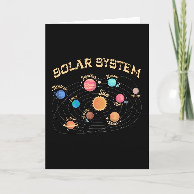 Kids Solar System Planets Knowledge Outer Space Card (Front)