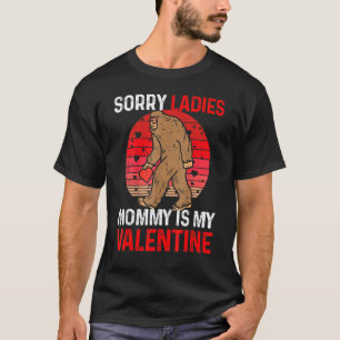 Kids Sorry Ladies Mommy Is My Valentine Red Plaid T-Shirt