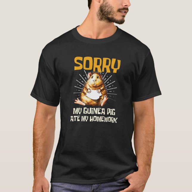Kids Sorry My Guinea Pig ate my Homework Kids Scho T-Shirt (Front)