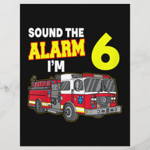 Kids Sound Alarm Im 6 Kids Fire Truck Firefighter Custom Letterhead