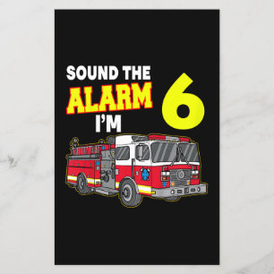 Kids Sound Alarm Im 6 Kids Fire Truck Firefighter Flyer