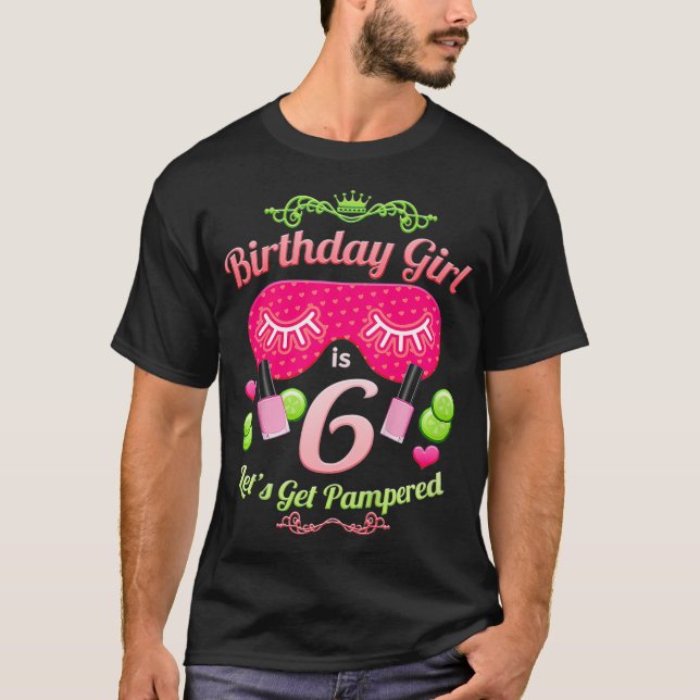 Kids SPA Birthday Party Girls Age T-Shirt (Front)