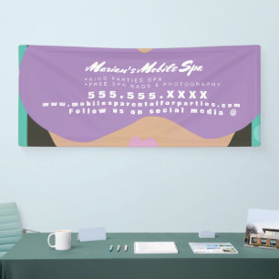 Kids Spa Business Party Rentals Mobile Bus  Banner