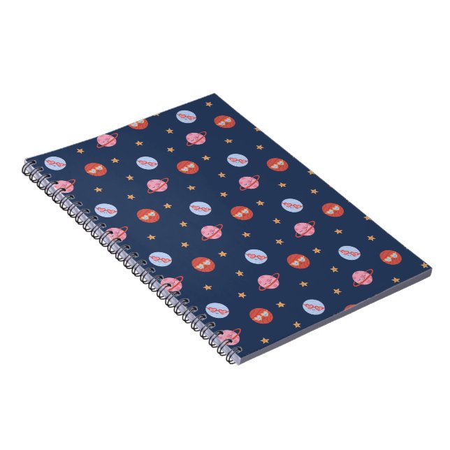 Kids Space Mini Pattern with Planets & Stars Notebook (Right Side)