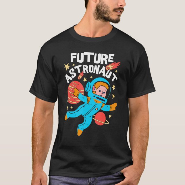 Kids Space Travel Junior Astronaut Science Future  T-Shirt (Front)
