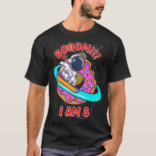 Kids Spaceman Birthday 8 Years Old 8th Birthday B T-Shirt